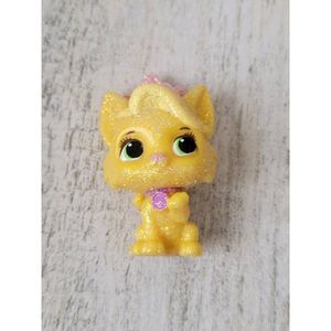 Mini orange tabby cat glitter Tiara princess pet doll accessory toy